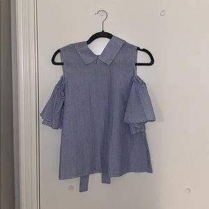Seersucker Top - Size Medium